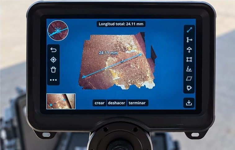3D measurement on screen: total length 24.11 mm