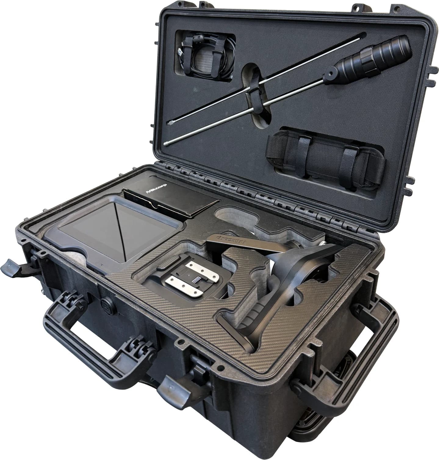 Trolley case with probe, unit and accessories