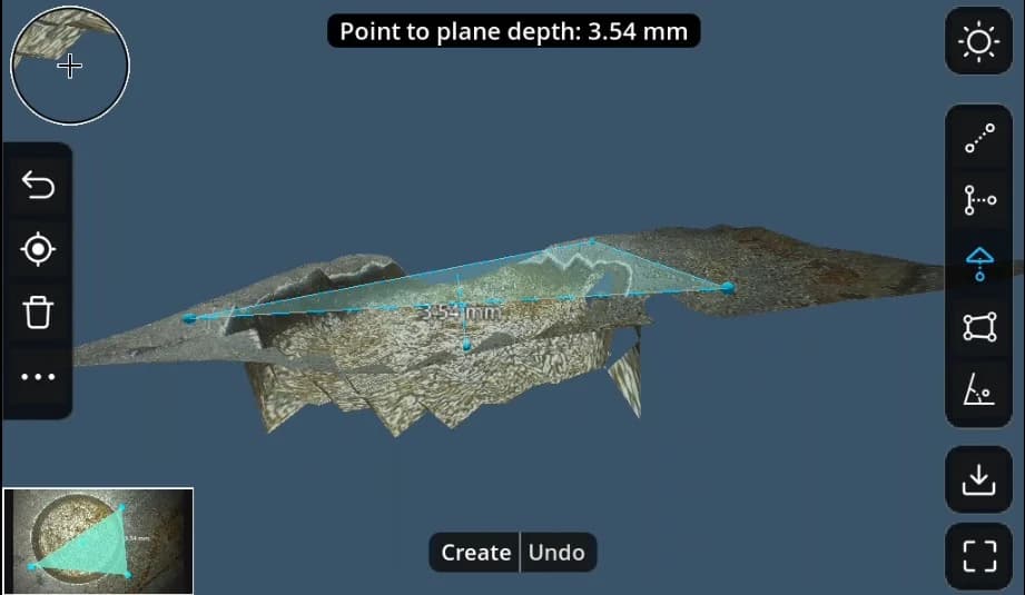 Point-to-plane depth