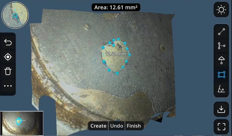 Multi-point defect area